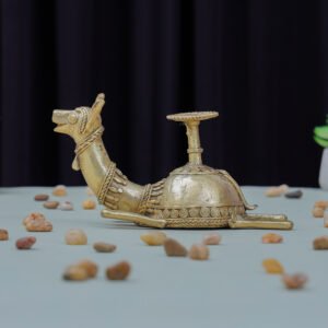 Handcrafted Brass Camel Candle Stand
