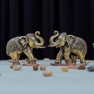 Brass Elephant Pair