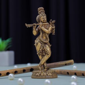 Brass Krishna Idol – The Divine Flute