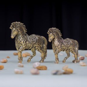 BRASS HORSE PAIR